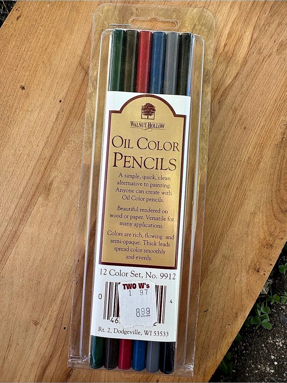 Vintage Walnut Hollow Oil Color Pencils 12-Color Set NWT